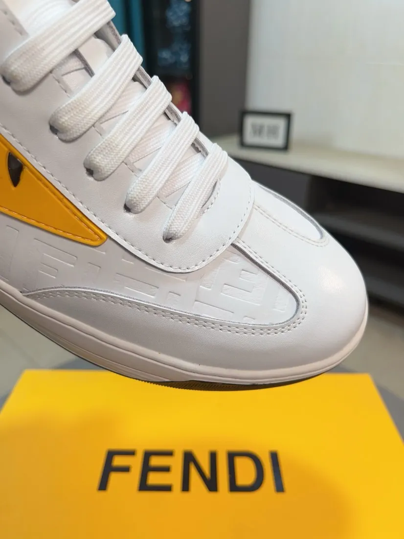 Ex-factory price 420🌹🌹【fendi Fendi】: 🔝High-end brand of men's shoes: high-top series: official website 1:1 latest masterpiece: the upper is made of brand fabric with imported cowhide technology, ➕🐑made in sheepskin👍, making walking more convenient and comfortable, a stunning work, compared with the official quality, the beautiful 1:1 replica [color]! Create a fashionable personality to set off your uniqueness! A must-have for trendy men! 🔥Size: 38-44.